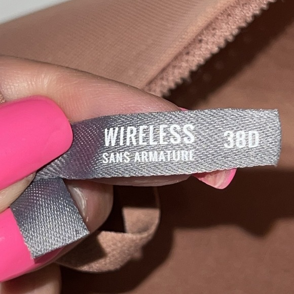 Aerie Wireless Lightly Lined Lace Back Double Straps Bra Brown Women Size 38D - Picture 6 of 7